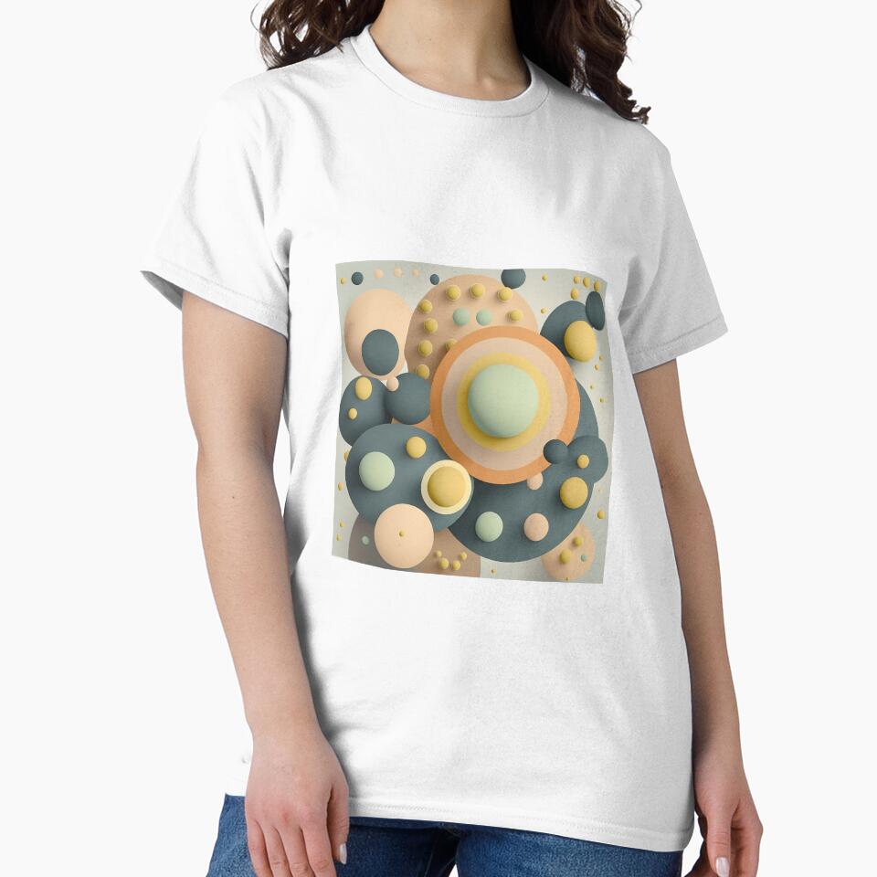 3D Circles ! overlapping muted colors in abstract form of polka dots design by UmagineArts