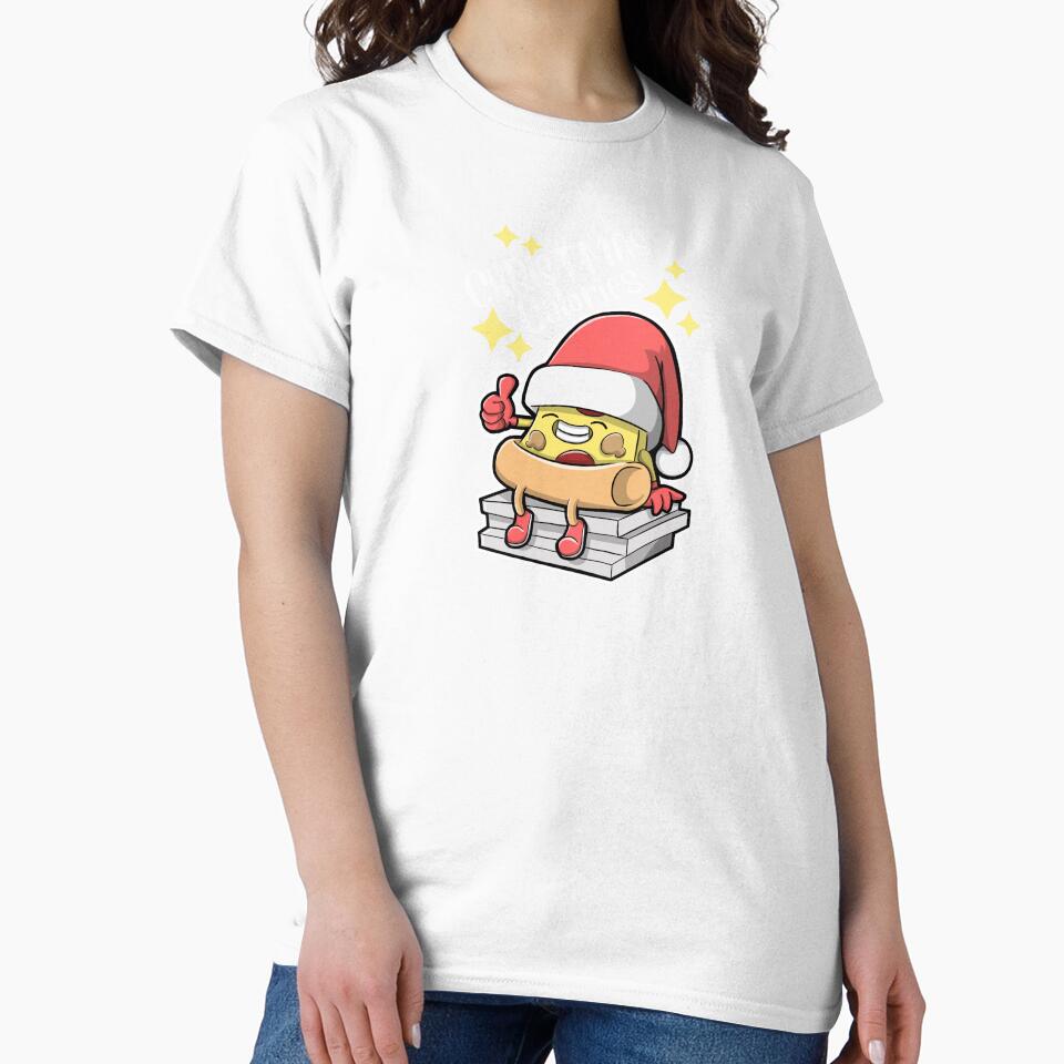 Christmas Calories - Pizza by The magic Yellow bus Unisex , , , Long Sleeve Tee