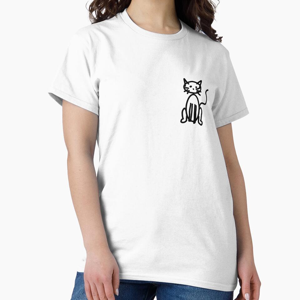 Doodle Cat by Catostrophiqu Unisex , , , Long Sleeve Tee