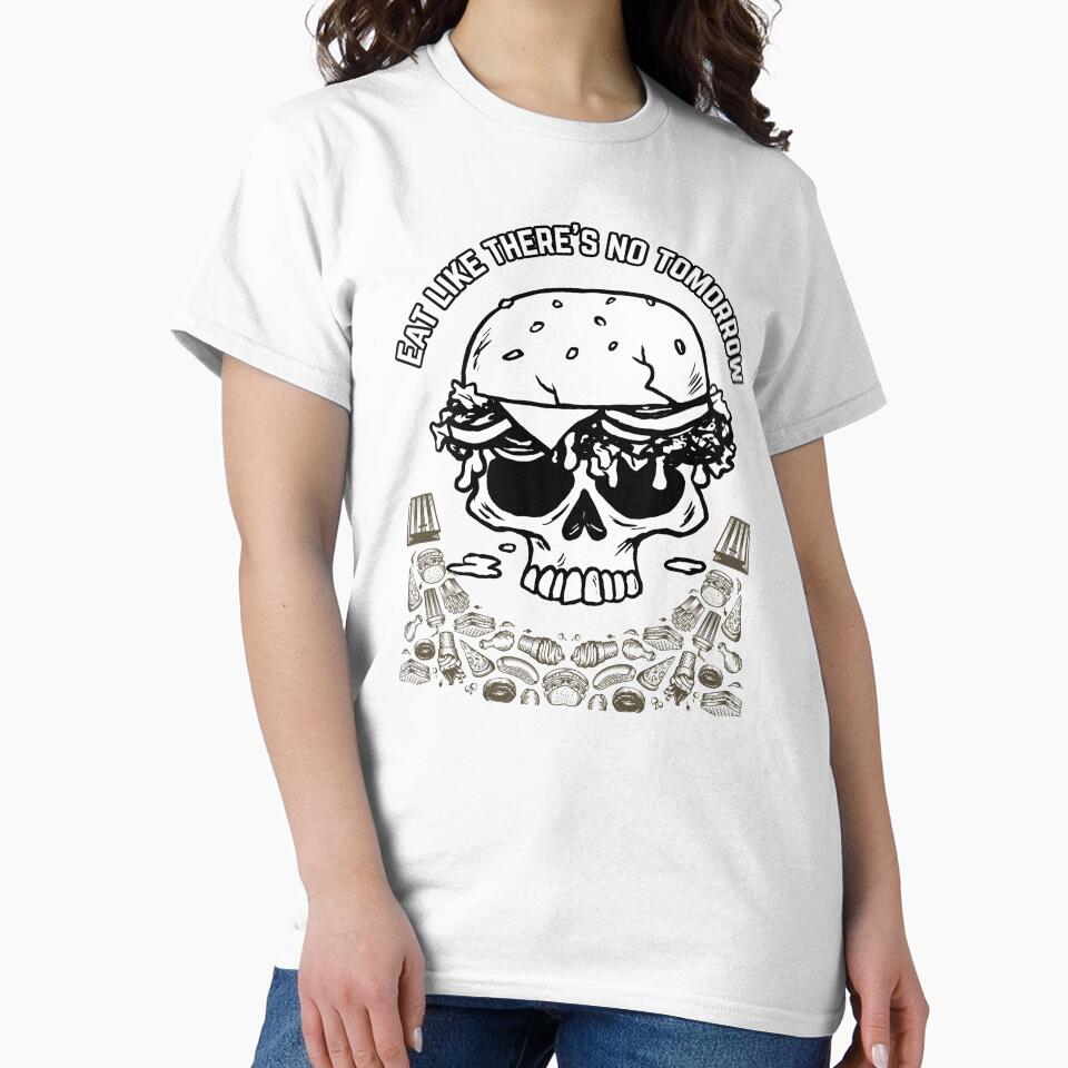 eating burger by darkthings design Unisex , , , Long Sleeve Tee