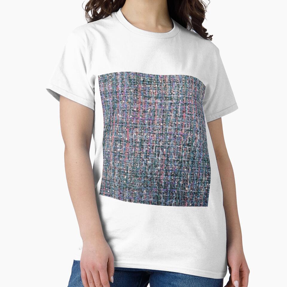 Sky blue candy floss pink tweed designer Karen Colville1 by Aquila Light Pictures Unisex , , , Long Sleeve Tee