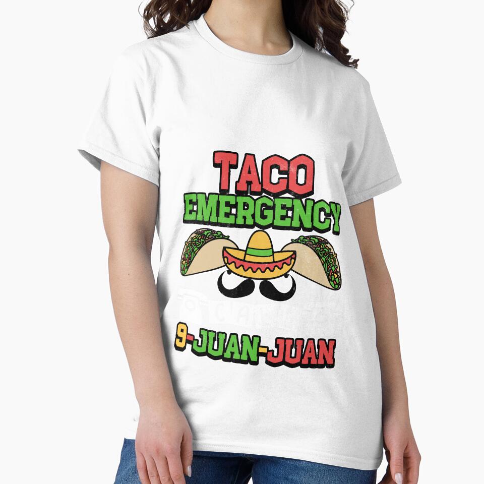 Taco Emergeny Call 9 Juan Juan by Mesyo Unisex , , , Long Sleeve Tee