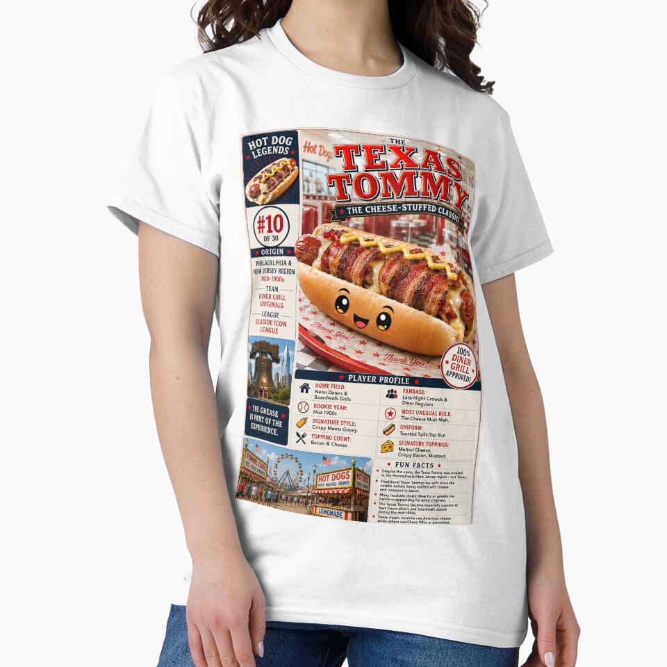 Hotdog Heros Texas Tommy by 1mooreroy Unisex , , , Long Sleeve Tee