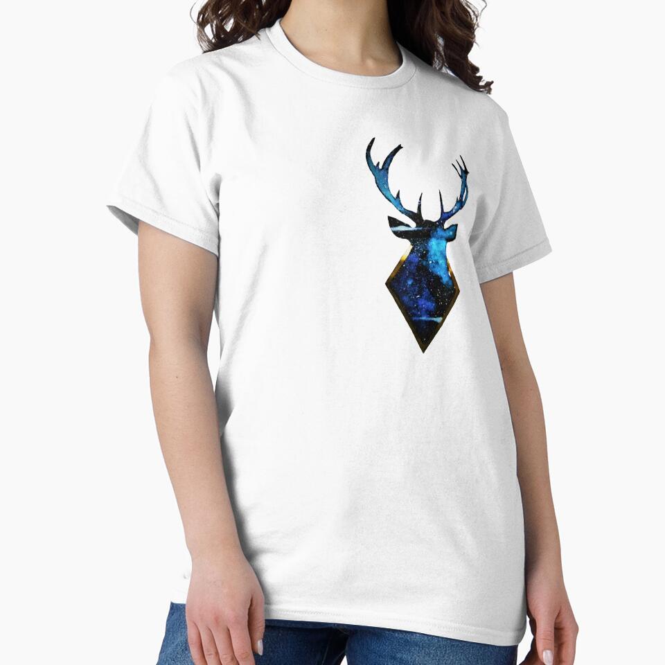 Galaxy Deer by Mimik-Ink Unisex , , , Long Sleeve Tee