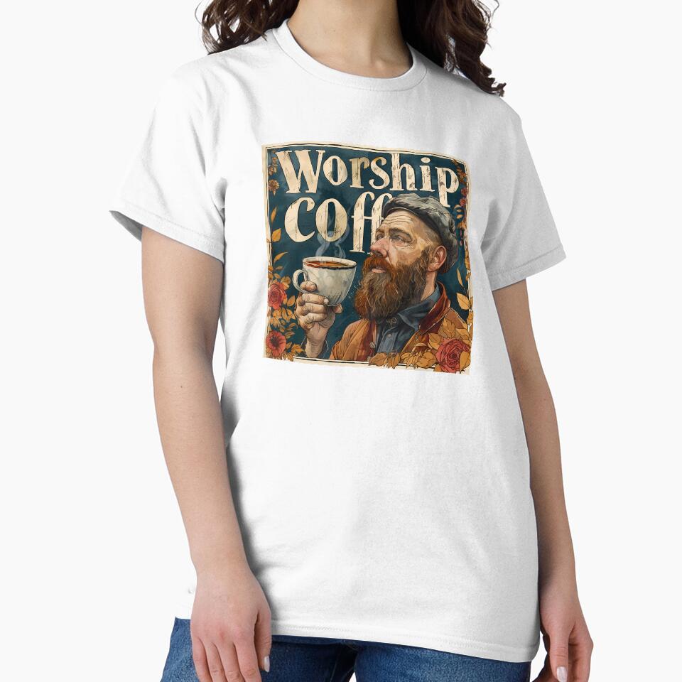 Worship Coffee by Print2Harbor Unisex , , , Long Sleeve Tee