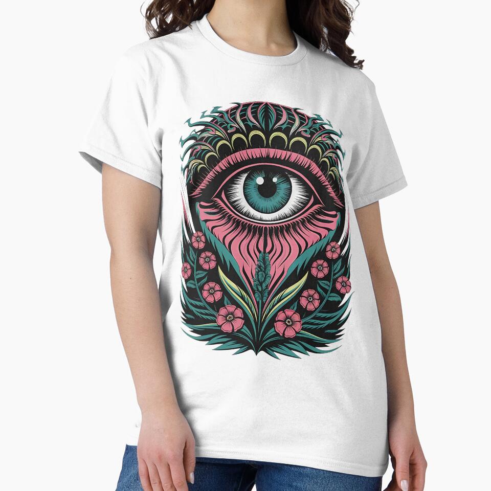 Mystical Floral Eye Illustration with Psychedelic Details by ZetaDream