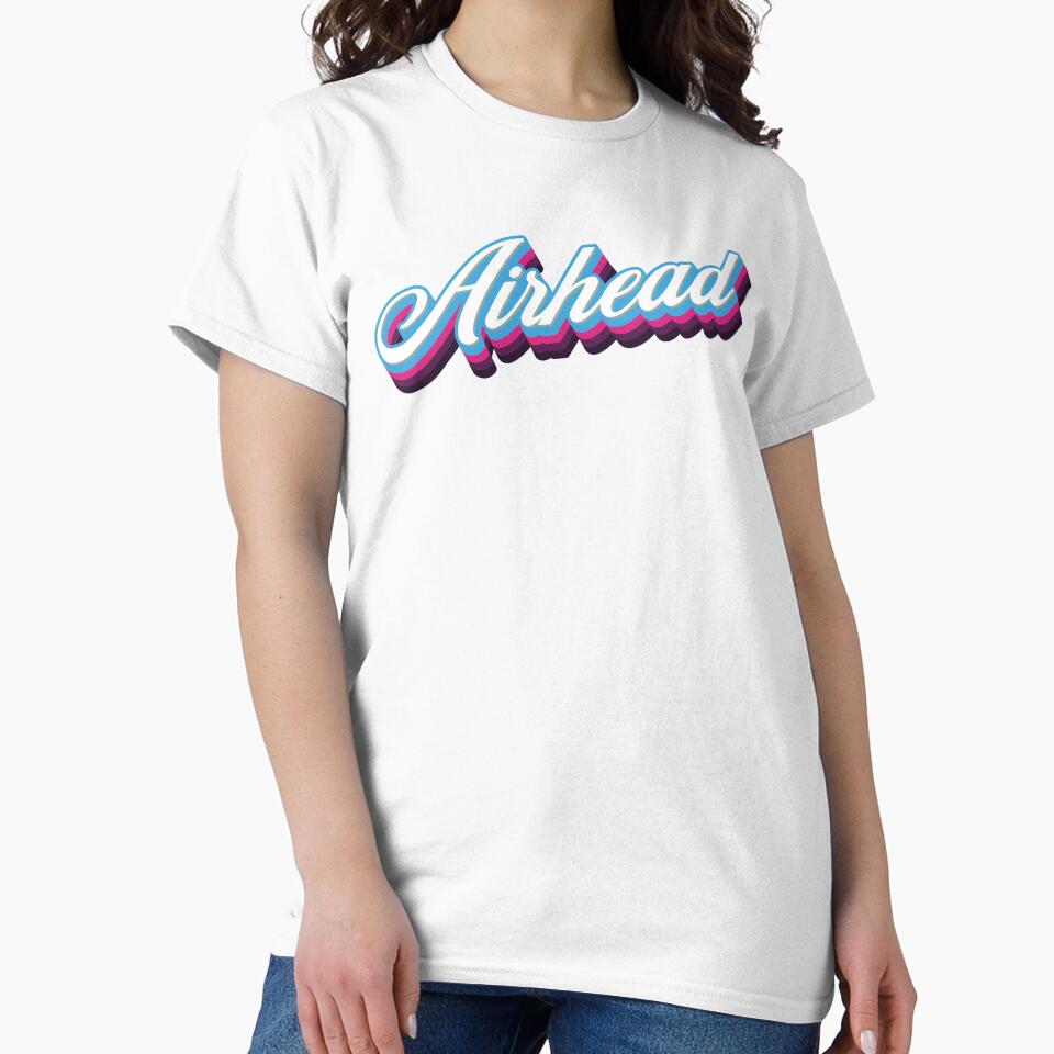 Airhead - 80s Sarcastic Quote by Whimsical Thinker Unisex , , , Long Sleeve Tee