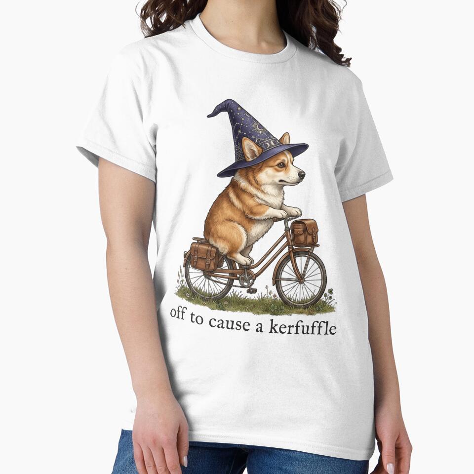Off To Cause A Kerfuffle Corgi Chaos by siennalabeoo Unisex , , , Long Sleeve Tee