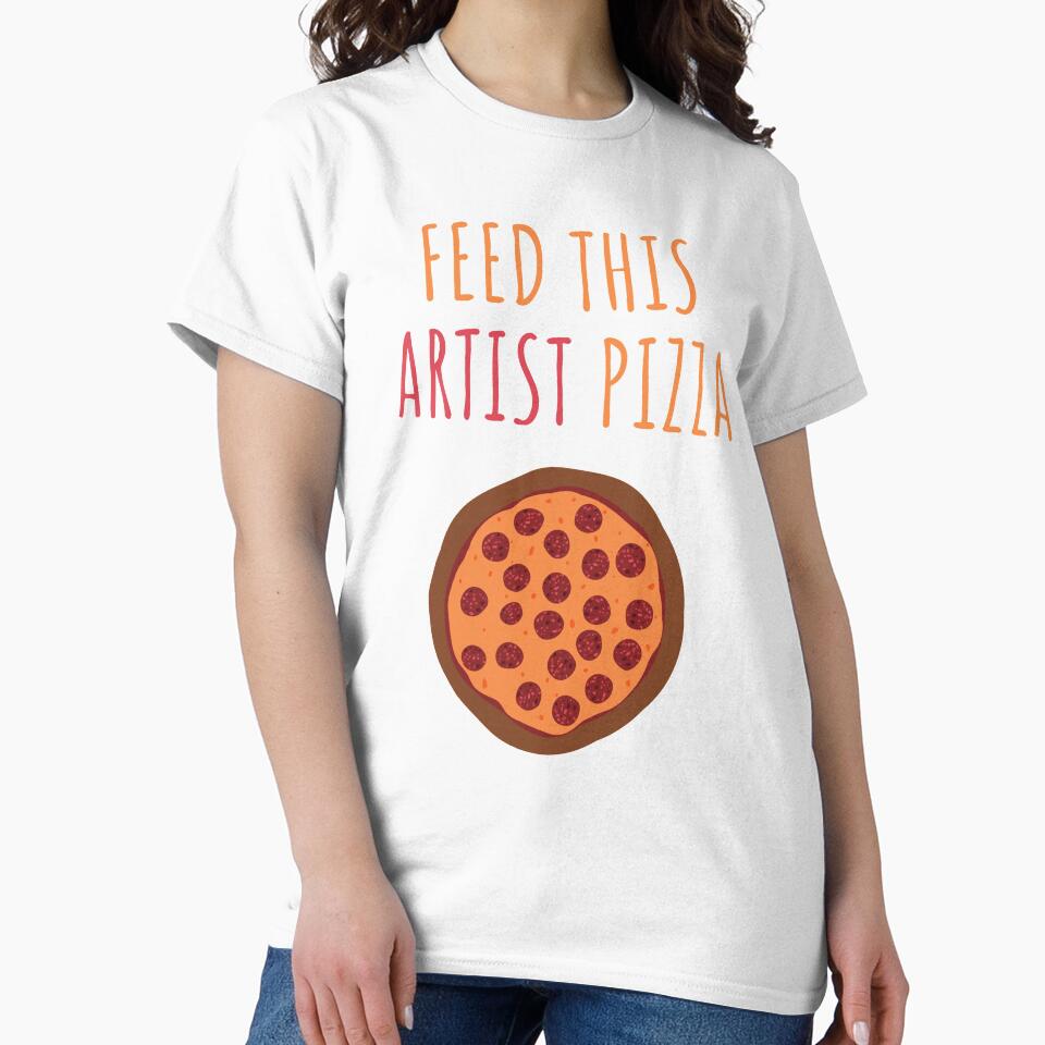 Feed this artist pizza by javes93 Unisex , , , Long Sleeve Tee