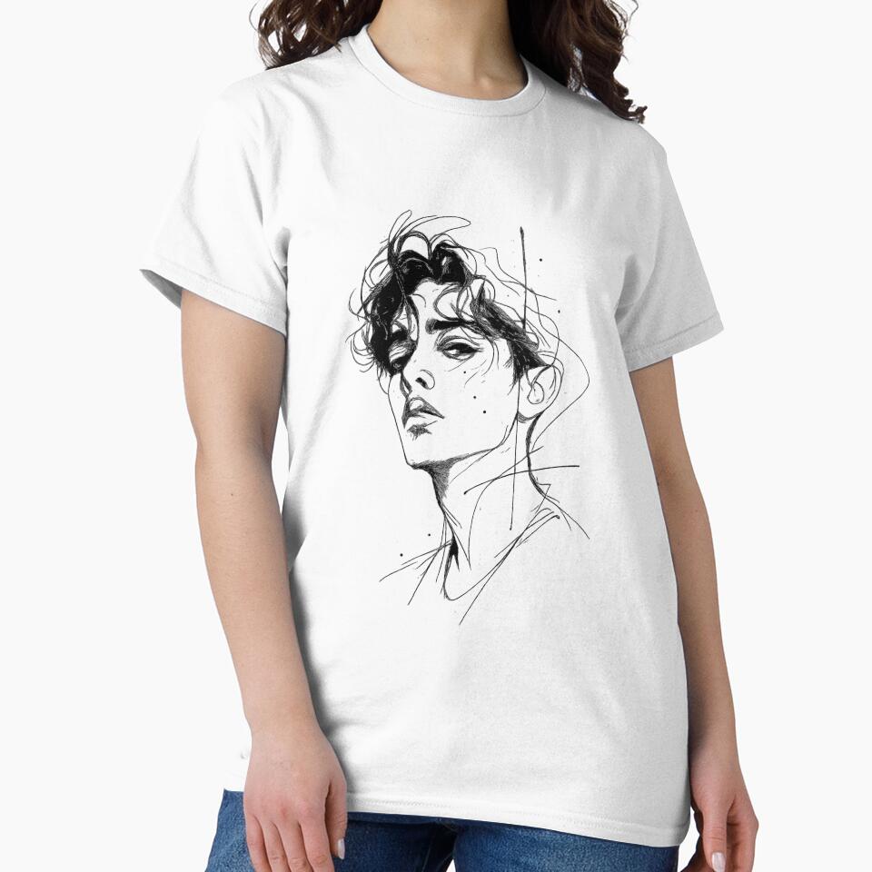 Raw Emotion – Minimalist Sketch Portrait by Alpha-mike13