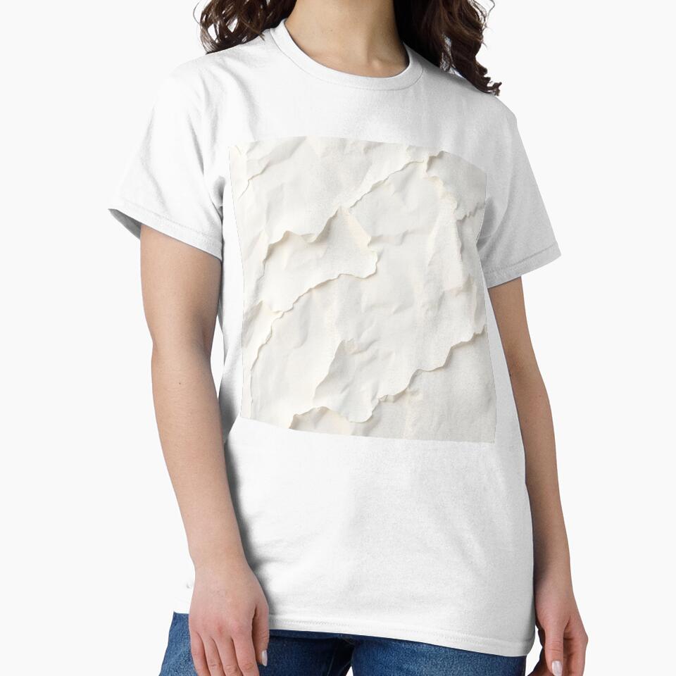 Crumpled Paper by HebaRK Studio Unisex , , , Long Sleeve Tee