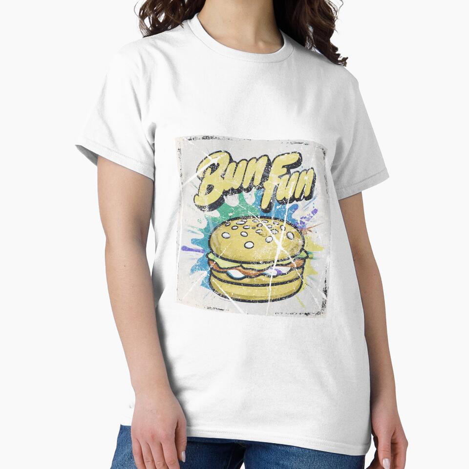 classic burger day art with text by BKSARYLIFE Unisex , , , Long Sleeve Tee