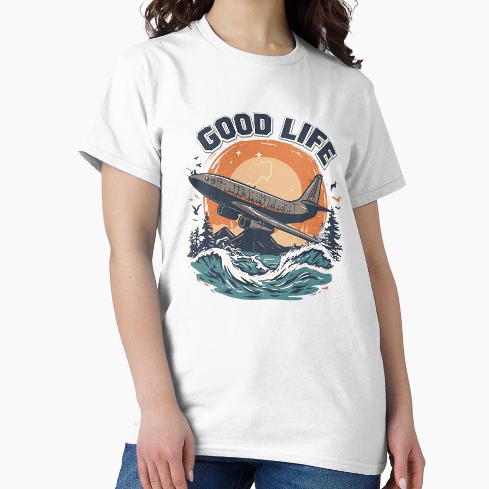 “Good Life – Minimal Positive Quote Lifestyle ” by rsuniquestyle Unisex , , , Long Sleeve Tee