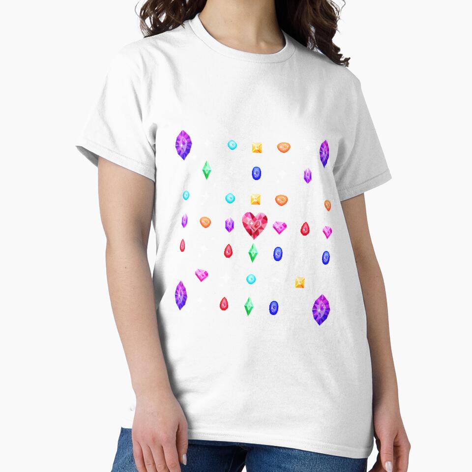 Pixel Gem Pattern by MetallicWings15 Unisex , , , Long Sleeve Tee