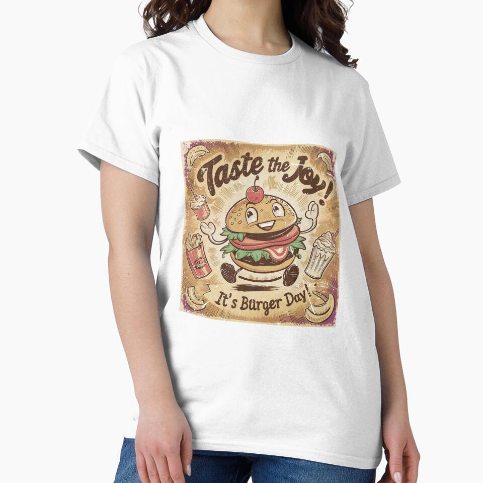 taste the joy burger day art by BKSARYLIFE Unisex , , , Long Sleeve Tee