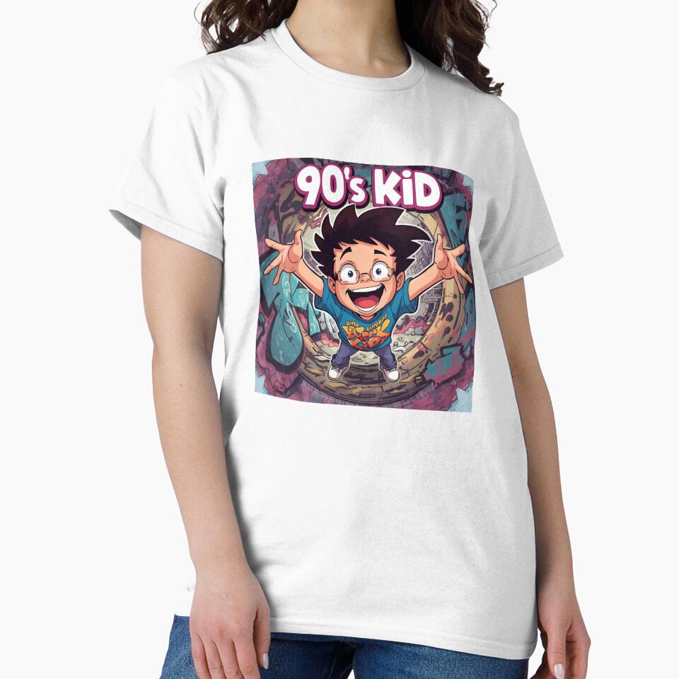 “90’s Kid Nostalgia – Retro 90s Style Tee” by rsuniquestyle Unisex , , , Long Sleeve Tee