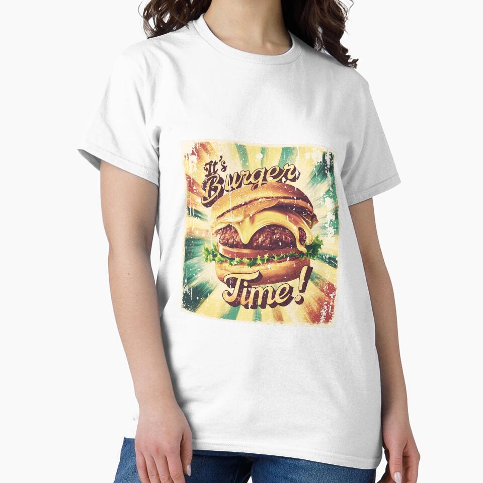 burger time burger day special with vintage vibe by BKSARYLIFE Unisex , , , Long Sleeve Tee