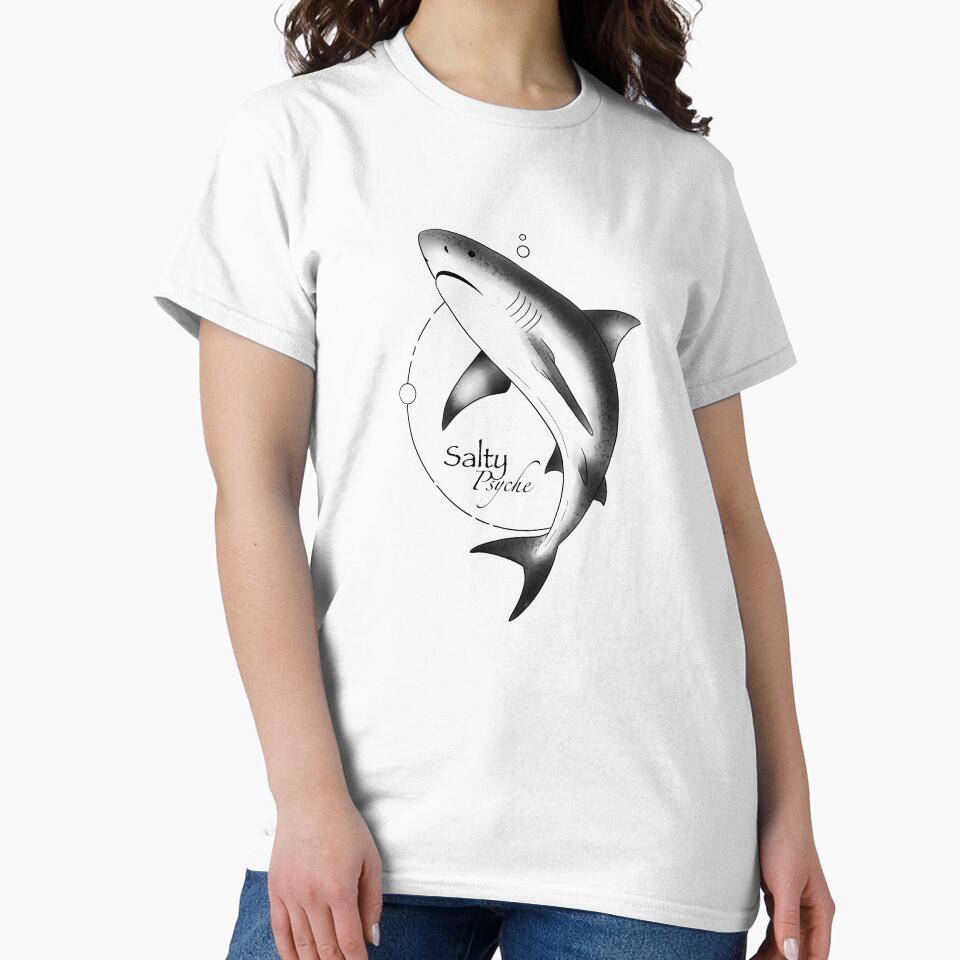Bull Shark by SaltyPsyche by Salty Psyche Unisex , , , Long Sleeve Tee