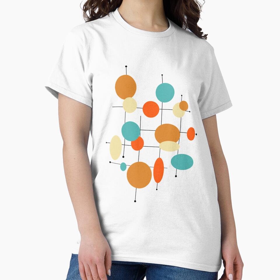 Colorful Geometric Circles Lines Mid Century by Orchard Berry