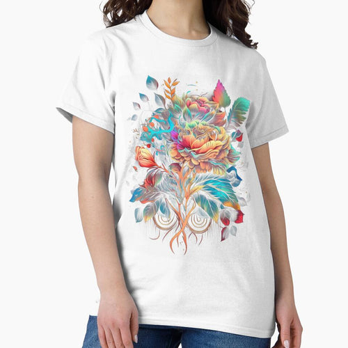 A Whimsical Floral Design Bursting with Color Eye-Catching Psychedelic Art by digitaldreamHD