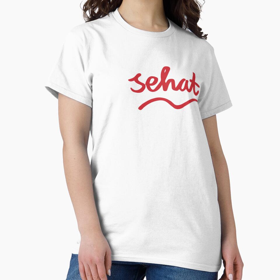 Sehat = Healthy in Bahasa Indonesia (Mental Health Awareness) by BluebellsChamomilesArt Unisex , , , Long Sleeve Tee