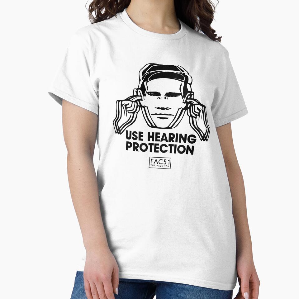 Use Hearing Protection (black) by JoaDa Unisex , , , Long Sleeve Tee