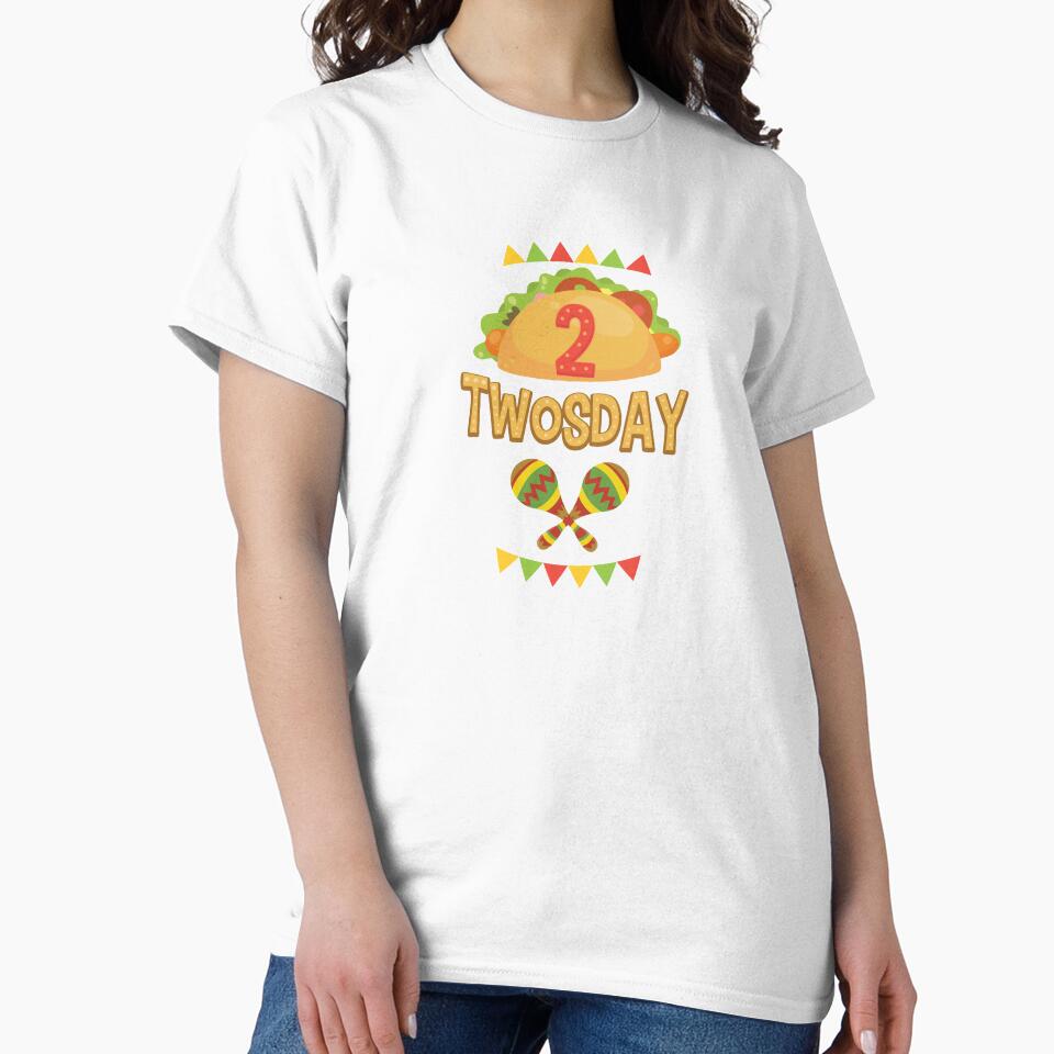 Tacos Maracas 2 Twosday Birthday Gift by haselshirt Unisex , , , Long Sleeve Tee