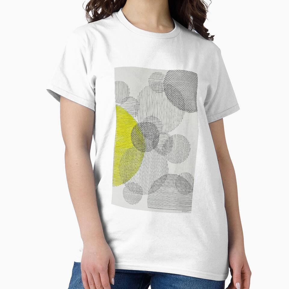 Abstract geometric composition lines overlapping mid century style by GriggsyArt