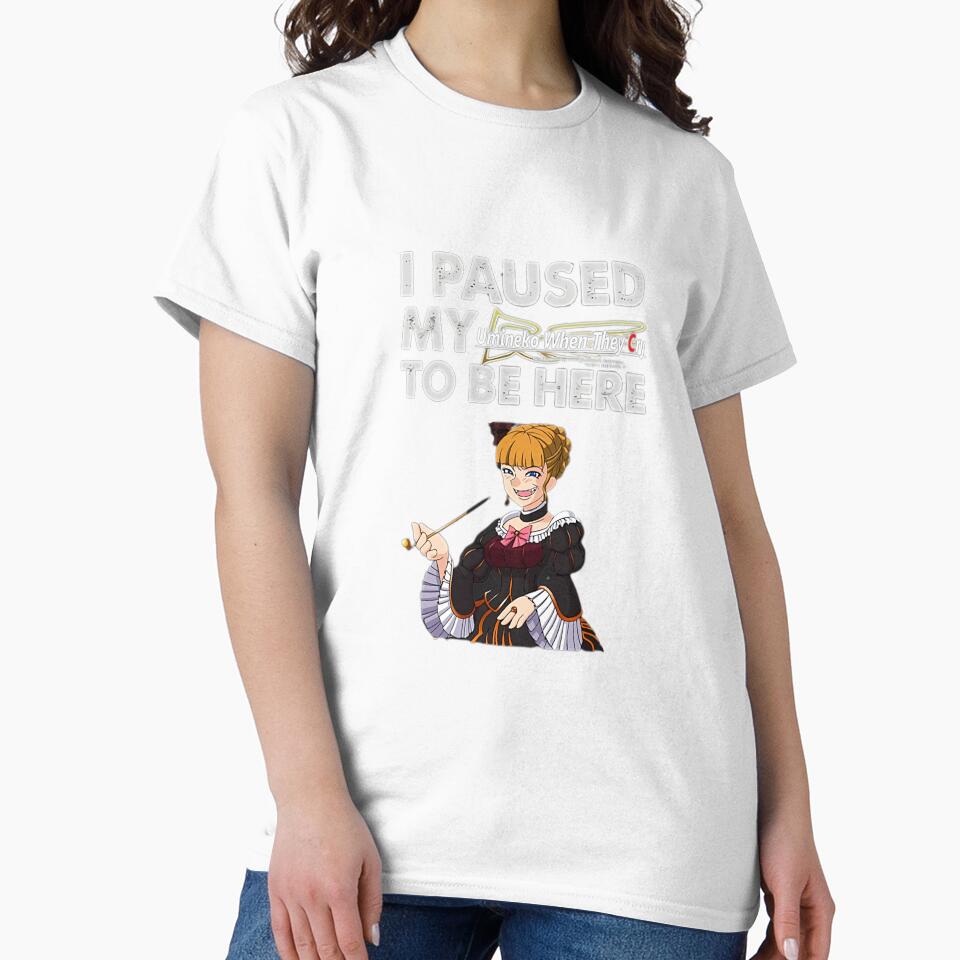 I paused my Umineko When They Cry to be here by Goldenvexa Unisex , , , Long Sleeve Tee
