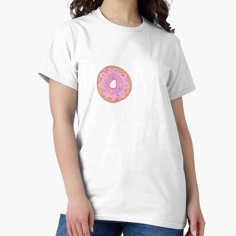 Don't Care Donut Do Not Care Donut Puns Jokes Gift by TeesByDesign Unisex , , , Long Sleeve Tee