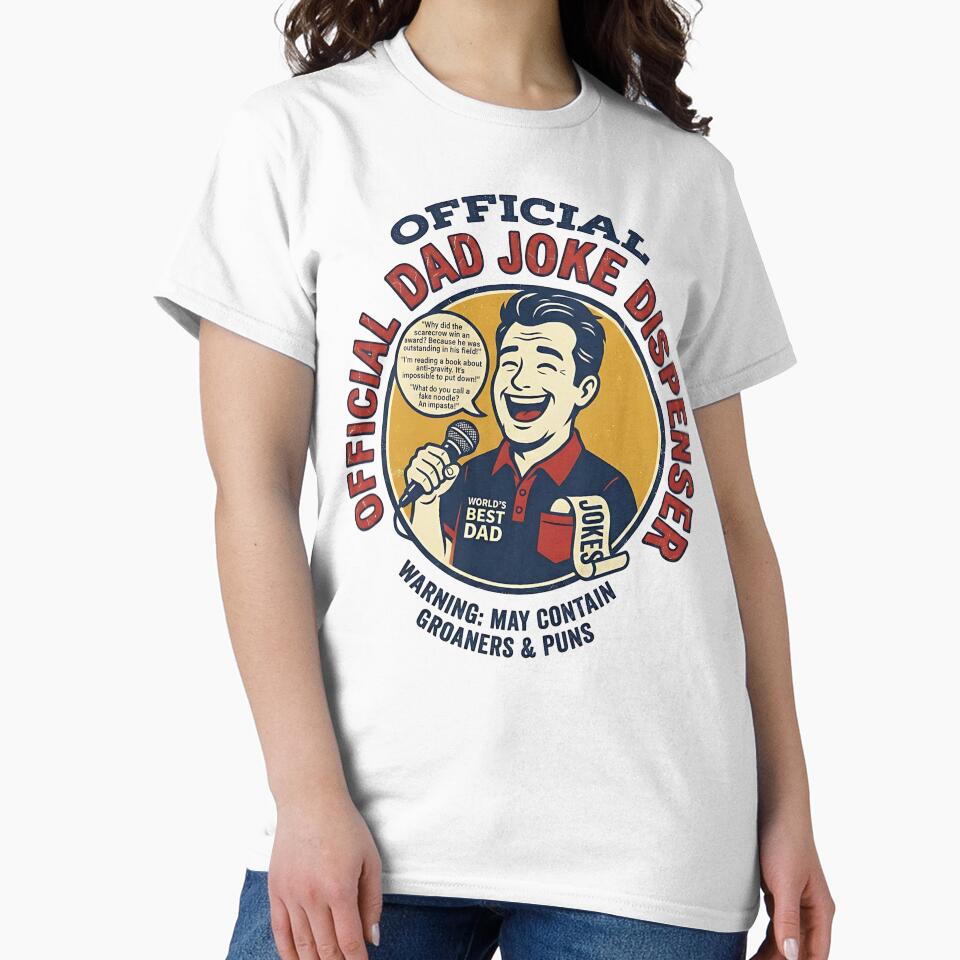 Official Dad Joke Dispenser Tee – Father’s Day Gift by LunaticDream Unisex , , , Long Sleeve Tee