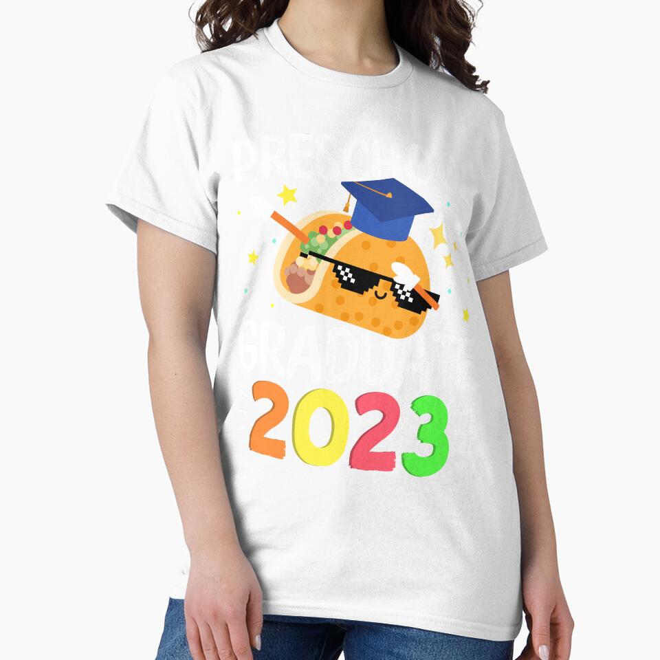Preschool Graduate 2023 Taco dab for taco lover kids by lettersquad Unisex , , , Long Sleeve Tee