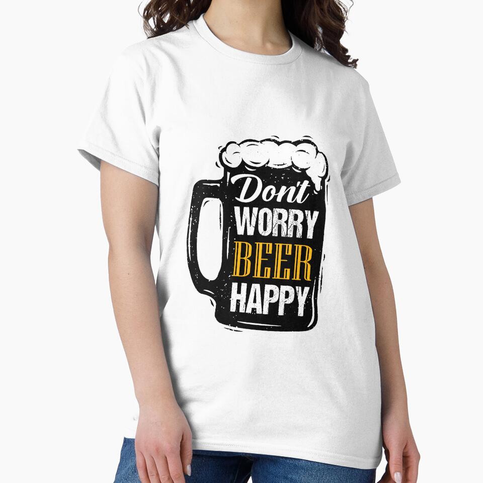 Don't worry beer happy by WaveOcean123 Unisex , , , Long Sleeve Tee