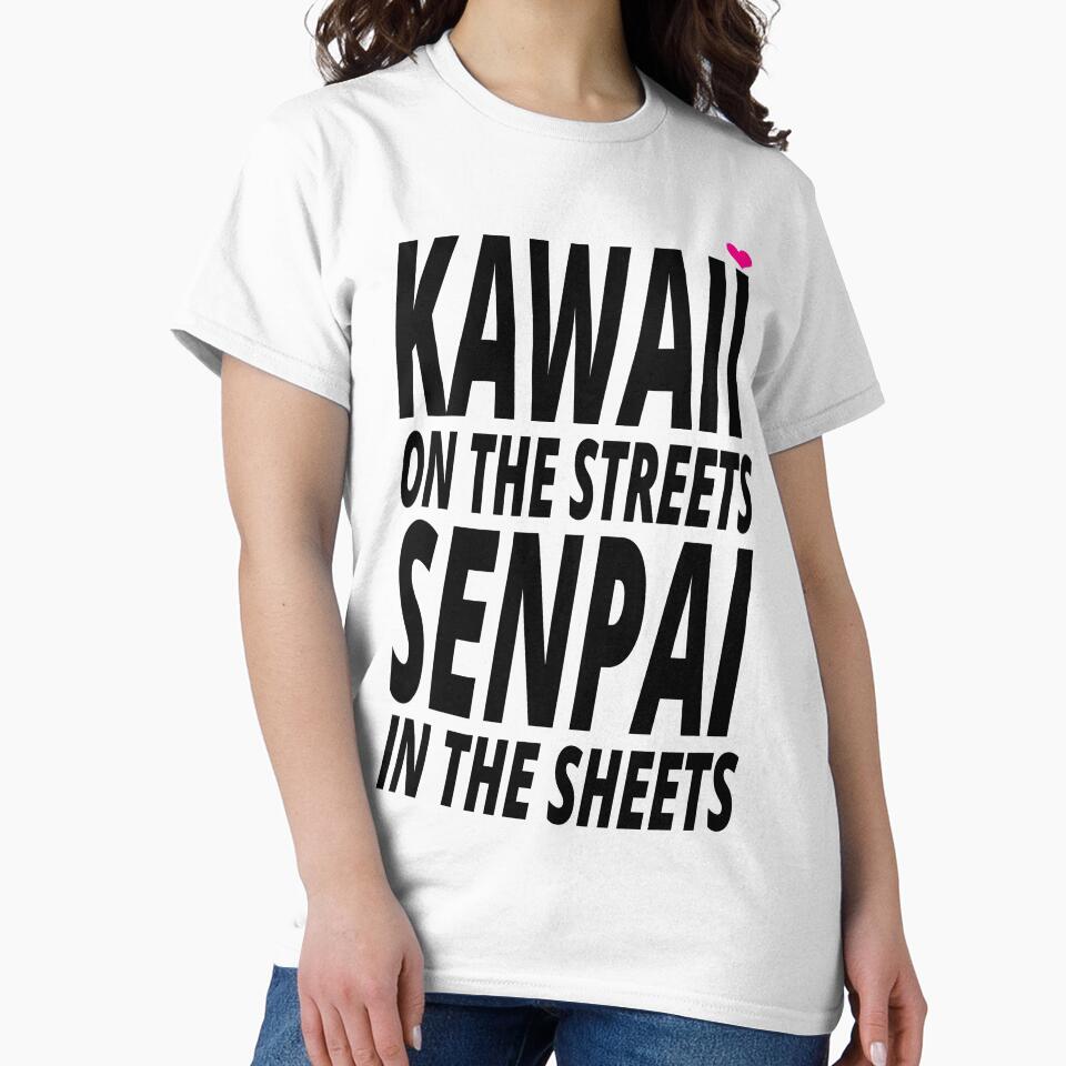 Kawaii on the Streets, Senpai in the sheets by Chaddersatz Unisex , , , Long Sleeve Tee