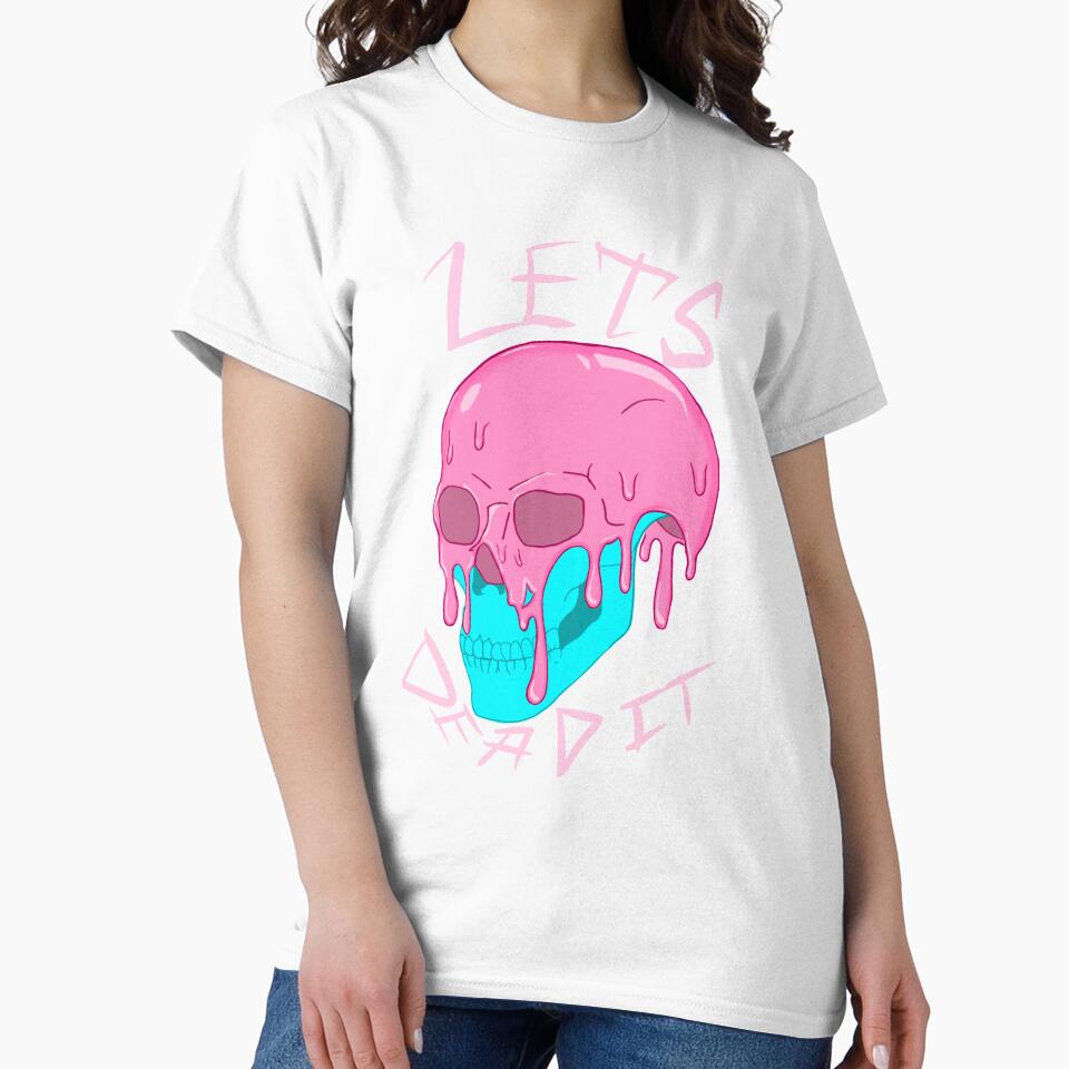 Let’s dead it Cotton candy skull by Nunsketchy Unisex , , , Long Sleeve Tee