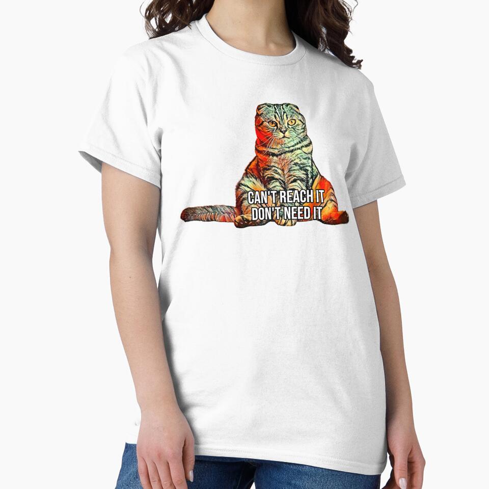 Lazy Cat - Can't reach it Don't need it by KiziuMiziu ⭐⭐⭐⭐⭐ Unisex , , , Long Sleeve Tee
