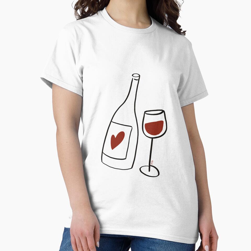 Wine & Heart by JOPI! Unisex , , , Long Sleeve Tee