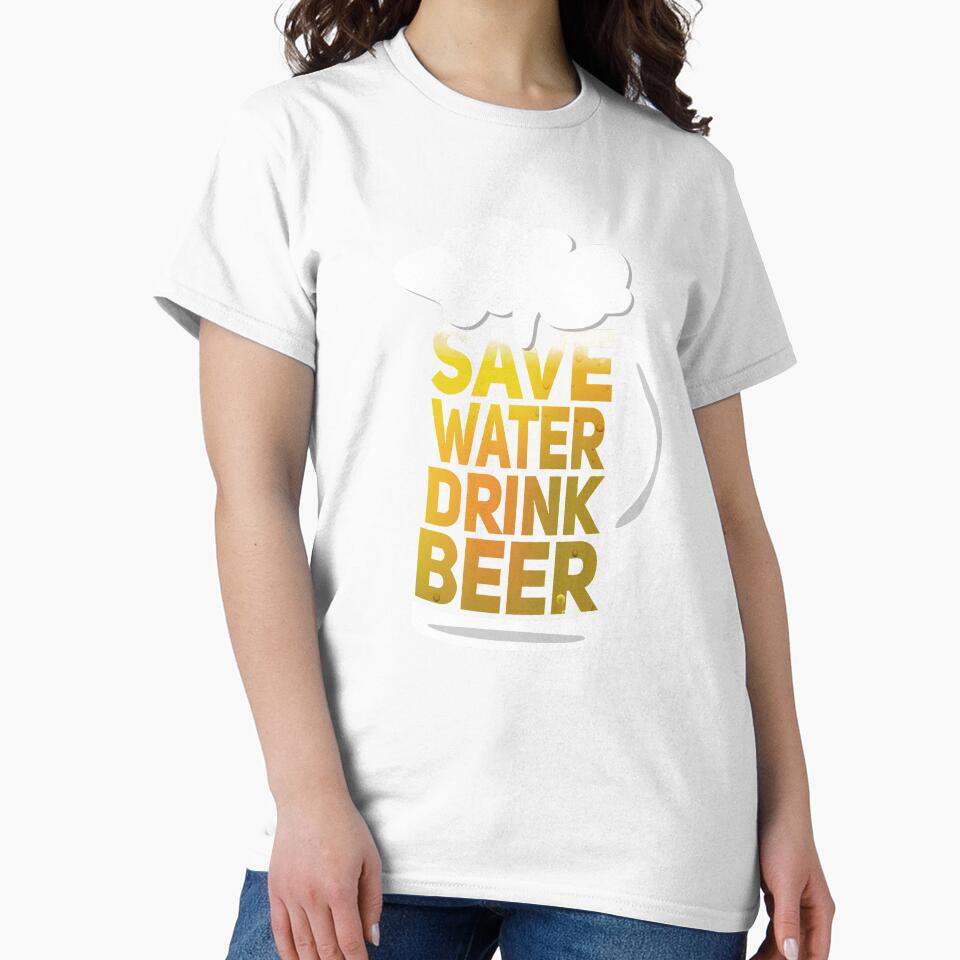 Save Water Drink Beer by YasDesign Unisex , , , Long Sleeve Tee