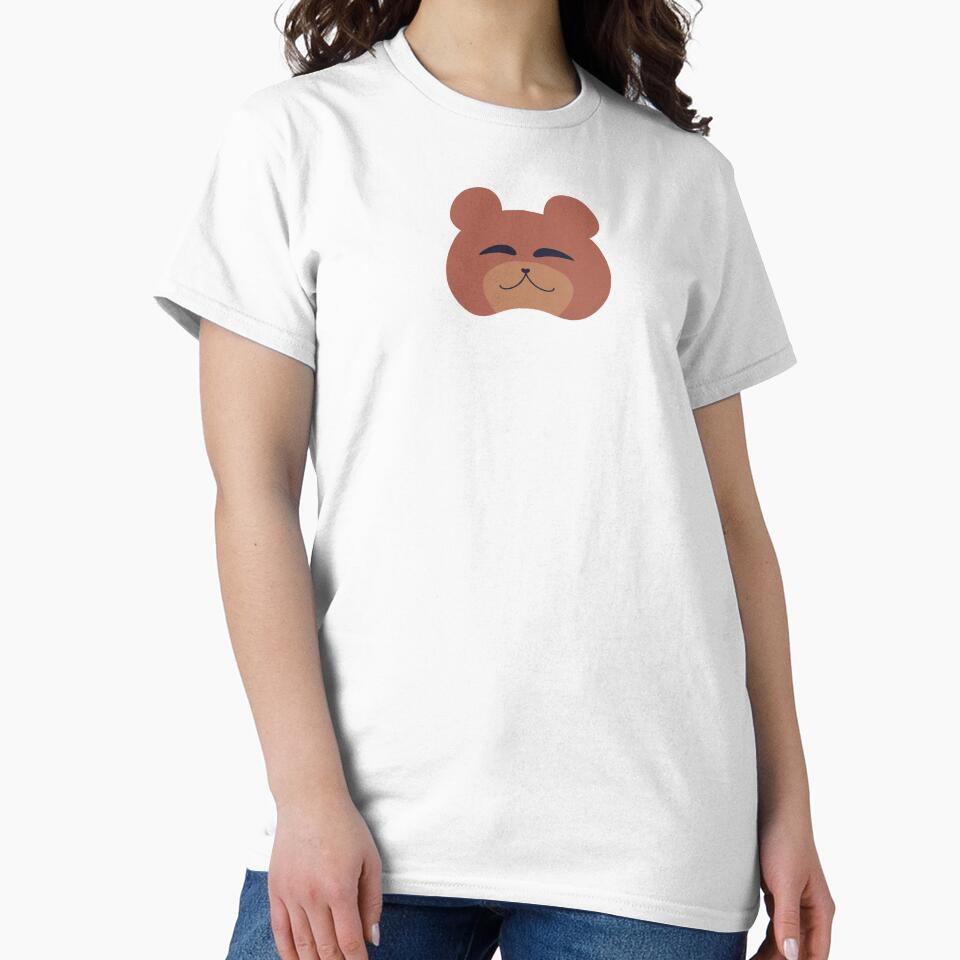 Brown Bear in Blue by Koi F1ghter Unisex , , , Long Sleeve Tee