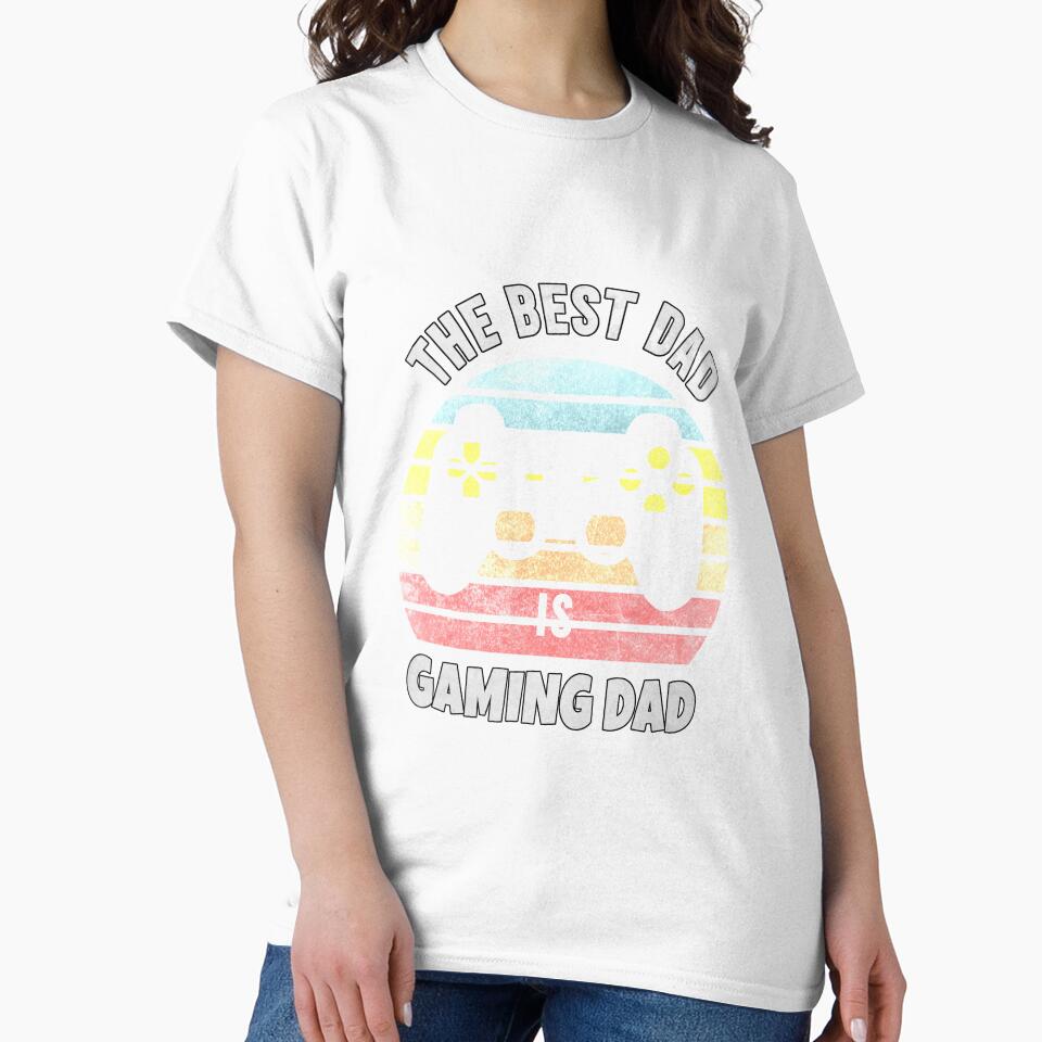 The Best Dad Is Gaming Dad by Denti Kanys ⭐⭐⭐⭐⭐ Unisex , , , Long Sleeve Tee