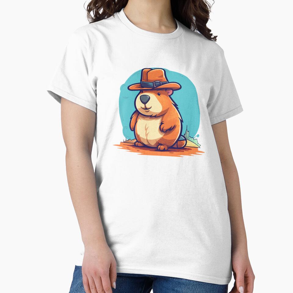 cowboy capybara by Edszart Unisex , , , Long Sleeve Tee