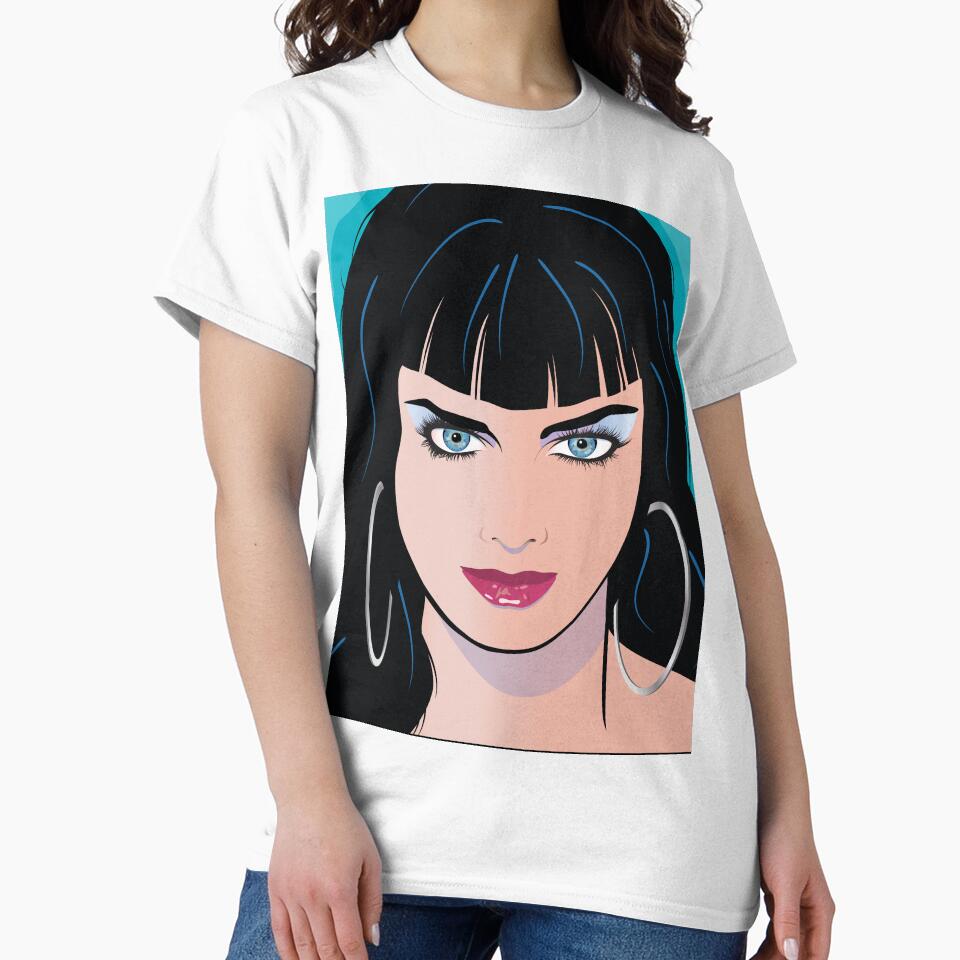 Pop Art Beautiful Woman Alicia by Frank Schuster Unisex , , , Long Sleeve Tee