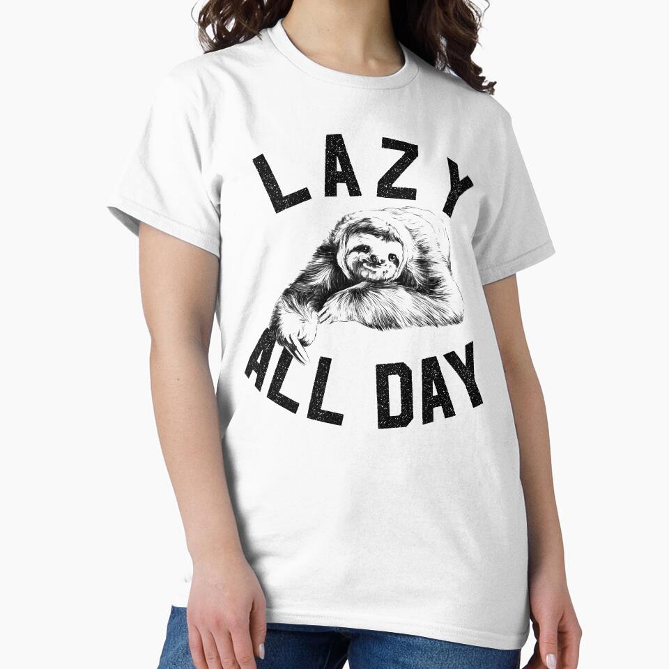 Lazy All Day by ridzamh Unisex , , , Long Sleeve Tee