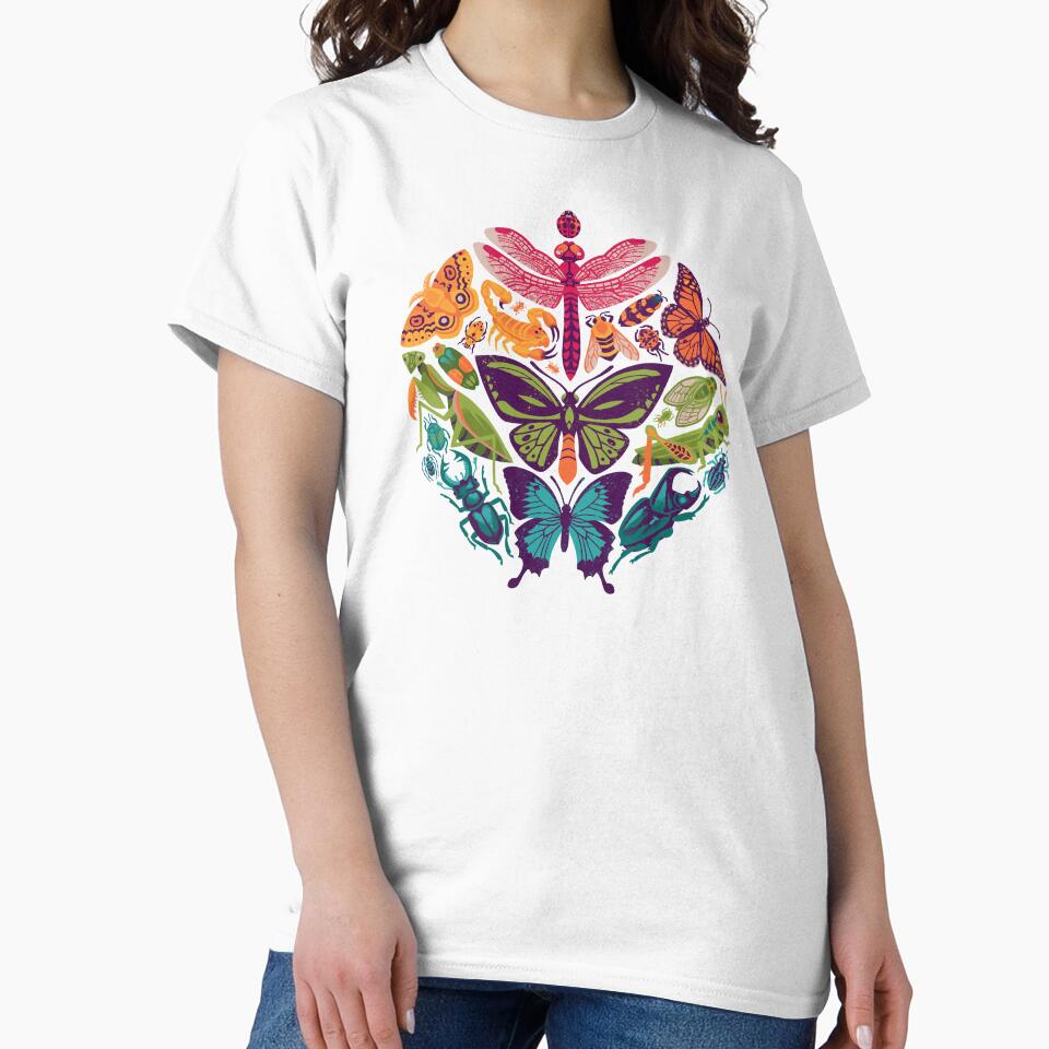 Bugs and Butterflies by Wayne Minnis Unisex , , , Long Sleeve Tee