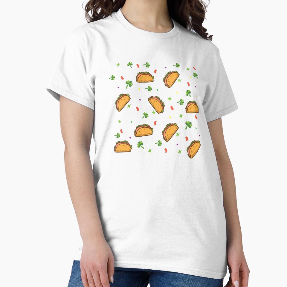It's Raining Tacos Taco Irish Clover Birthday Gift by haselshirt Unisex , , , Long Sleeve Tee
