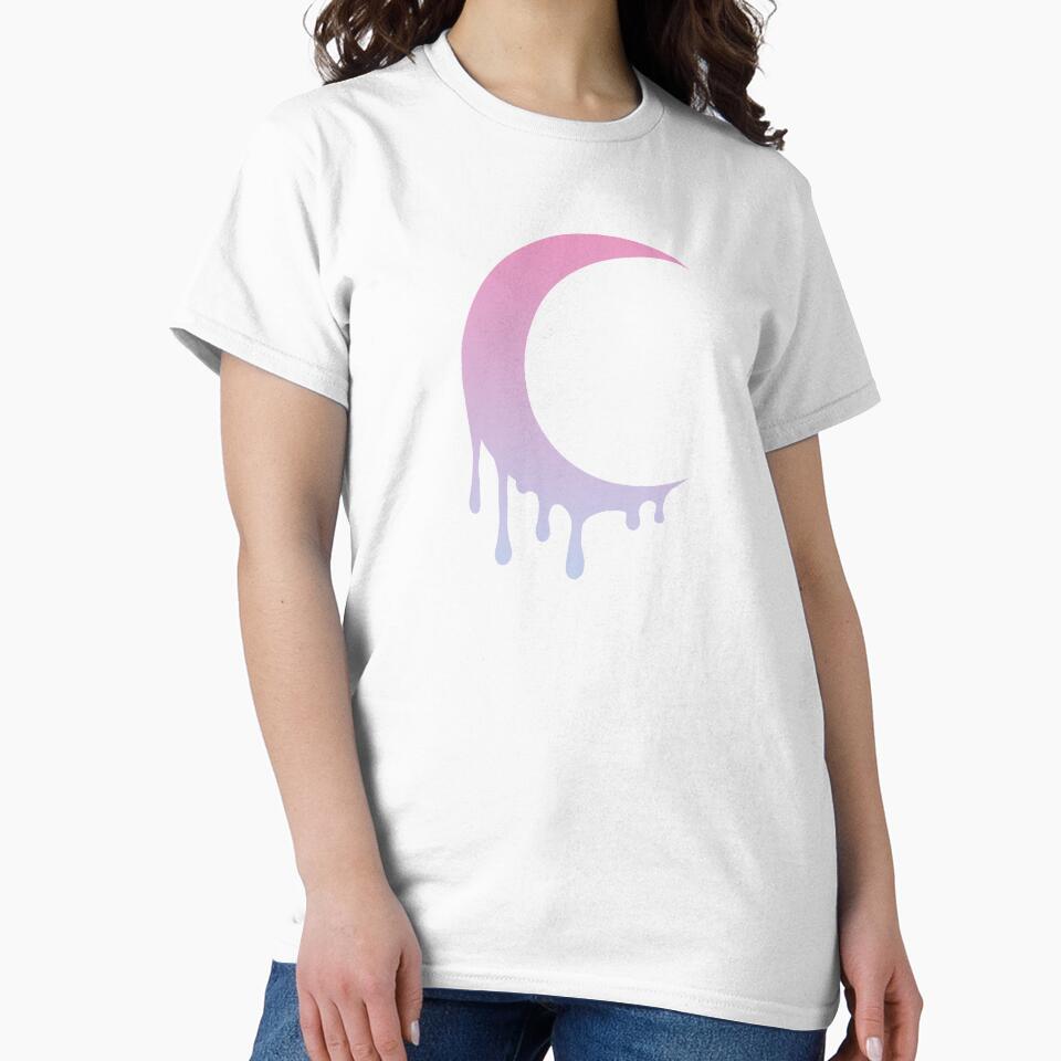 Melting Moon Kawaii Pastel Goth by Fran Fryberg Unisex , , , Long Sleeve Tee