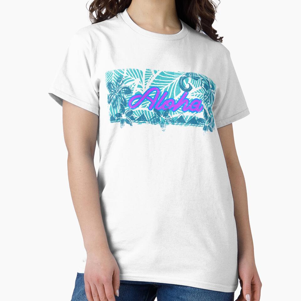 Vintage Distressed Inked Aloha Banner by sunnthreads Unisex , , , Long Sleeve Tee