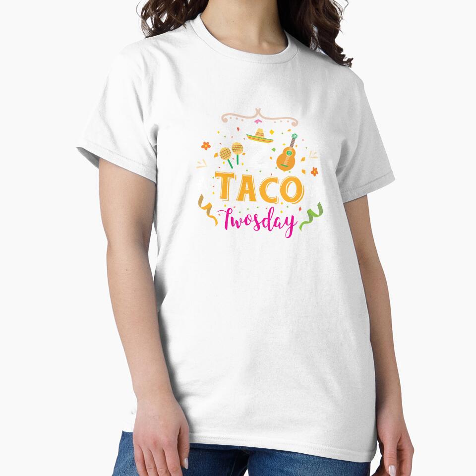 Tacos 2 Taco Twosday Sombrero Birthday Gift by haselshirt Unisex , , , Long Sleeve Tee