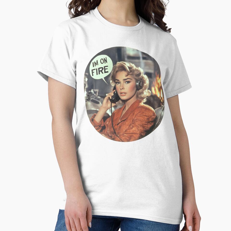 IM ON FIRE - Dialing Disaster in Style by Canary-Vice Unisex , , , Long Sleeve Tee