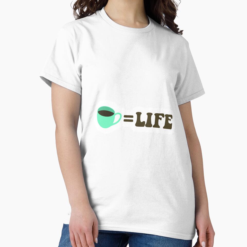 Coffee Is Life Sticker Green by Marianna's Meraki Unisex , , , Long Sleeve Tee